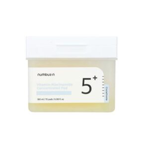 NUMBUZIN No.5+ Vitamin-Niacinamide Concentrated Pad (180ml / 70 pads) - Disques Éclaircissants Visage