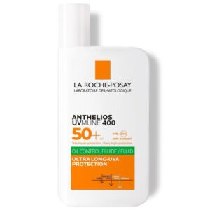 LA ROCHE-POSAY Anthelios UVMune 400 Oil Control Invisible Fluid SPF50+ (50ml) - Protection Solaire Matifiante Peaux Mixtes à Grasses