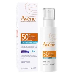 AVÈNE Fluide Anti-Imperfection SPF50 (40ml) - Soin Solaire Protecteur Peaux à Imperfections