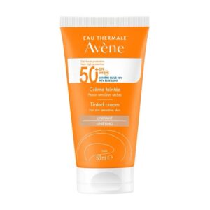 AVÈNE Crème Solaire Teintée SPF50+ (50ml) - Protection Solaire Haute Protection avec Teint Unifié