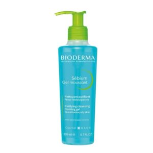 BIODERMA Sébium Gel Moussant (200ml) – Soin Nettoyant Purifiant pour Peaux Mixtes à Grasses