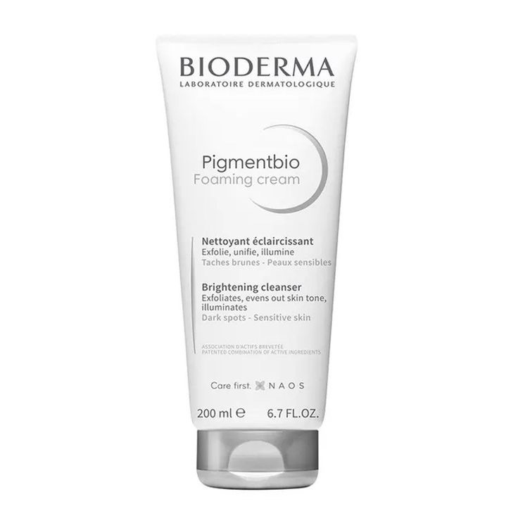 BIODERMA Pigmentbio Foaming Cream (200ml) – Nettoyant Exfoliant Éclaircissant Visage et Corps