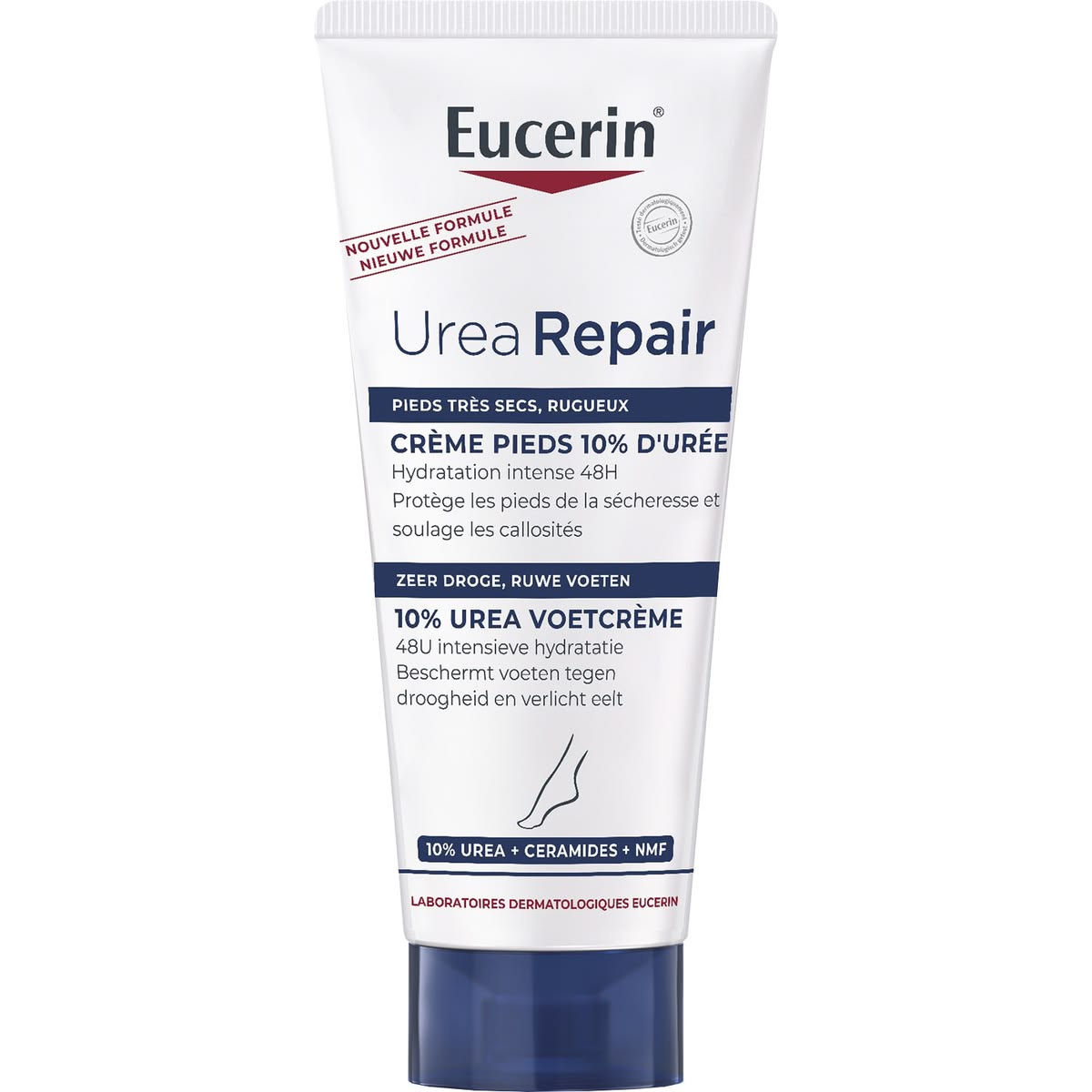 EUCERIN Crème Pieds Secs 10% Urée Hydratation Intense 48h Répare